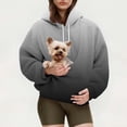 thumbnail image 2 of NMMUED Pet Carrier Hoodie Plain Hoodies for Women Pet Carrier Sweatshirt Oversized Hoodie Cat Pouch Hoodie Womens Long Sleeve Tops Sweatshirt with Dog Pouch Black XXL, 2 of 7