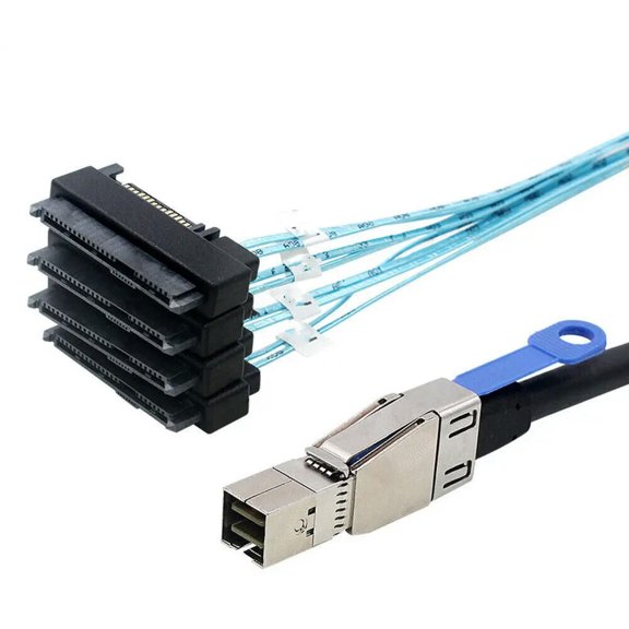 FOR Mini SAS HD SFF-8644 to SFF-8482 29P 2-in-1 Array Card SATA Data Cable