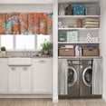 thumbnail image 5 of LALILO Kitchen Curtain Valance Aged Copper Green Rod Pocket Window Curtain 52"x 18" Set of 2, 5 of 6