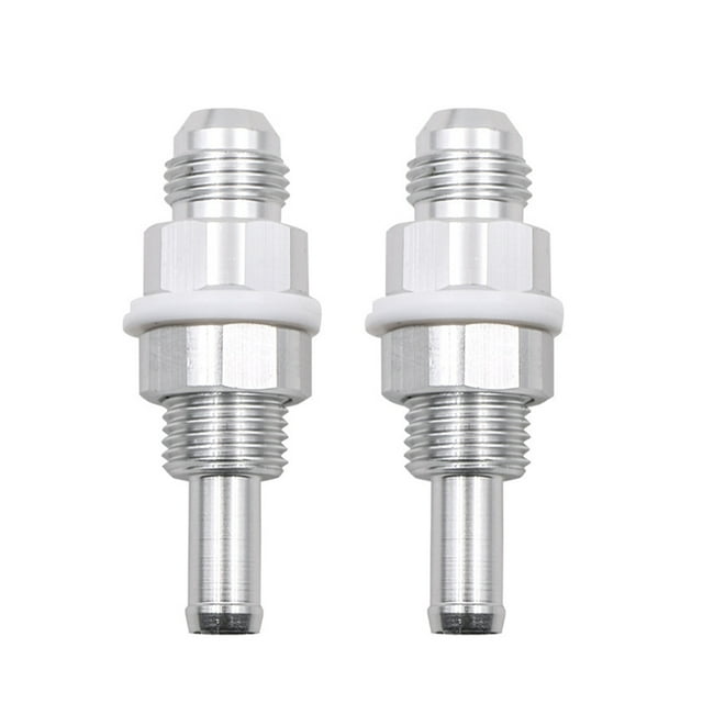 relayinert 2PCS Hose Barb Adapter 6AN-5/16 Manual Fuel Tank Fitting Aluminum Alloy Fine Workmanship Car Accessory Cars Home Man