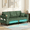 Green, variant on Palifte 77" Modern Loveseat Sofa with LED Lights & Charging Ports, 3 Seater Sofa for Living Room, Apartment, Dorm Room, Office, Gray