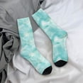 thumbnail image 5 of Vsdgher Blue Marble Crew Socks for Men & Women, Breathable Casual Athletic Ankle Socks, 5 of 6