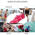 thumbnail image 5 of FIEWESEY Men Women Kids Water Shoes Barefoot Quick-Dry Beach Socks Yoga Swim Sports Exercise Socks For Swim Surfing Snorkeling Yoga Exercise (M,Camouflage Red), 5 of 6
