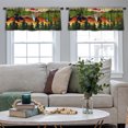 thumbnail image 3 of LALILO Kitchen Curtain Valance Forest Fire Burnt Rod Pocket Window Curtain 52"x 18" Set of 2, 3 of 6