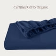 thumbnail image 3 of Bare Home 100% Organic Cotton Fitted Sheet - Percale Weave  - Queen,  Dark Blue, 3 of 10