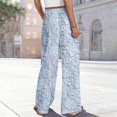 thumbnail image 4 of kaondbfi Dress Pants Women Petite High Waisted Wide Leg Summer Beach Vacation Women's Pants Casual Trousers, 4 of 8