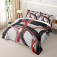 thumbnail image 3 of Homewish Red Black Circle Twin Quilt Set,Modern Abstract Twin Coverlet Set,2-Piece, 3 of 7