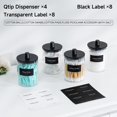 thumbnail image 2 of Dispensador y porta hisopos de vidrio TIPGO de 300 ml estilo boticario, 2 of 6