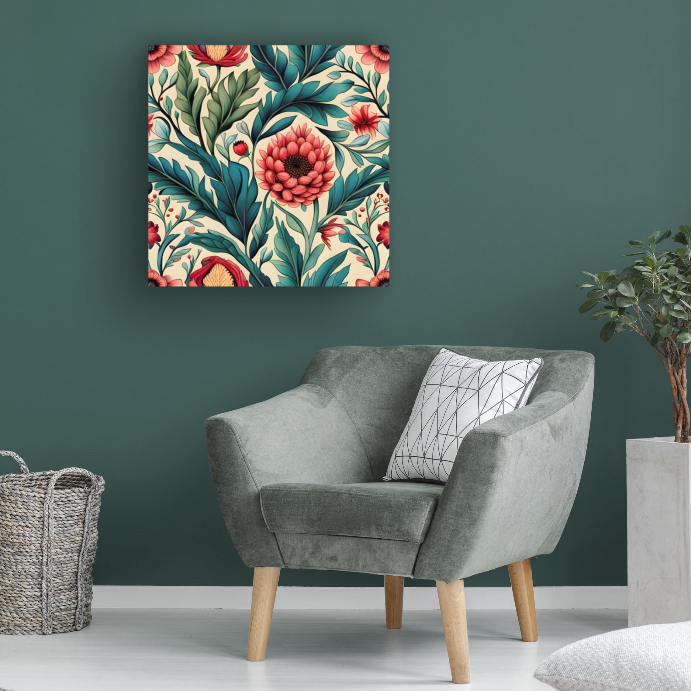 Canvas Wall Art - Tina Lavoie 'Bohemian Garden IV' Wall Art for Living Room, Bedroom, or Office Décor by Trademark Fine Art - 14 x 14 Inches