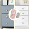 thumbnail image 4 of 4 Pieces Set Drawer Pulls Handle Square Wardrobe Cabinet Knobs with Stainless Steel Screws Furniture Kitchen Decor, 4 of 5