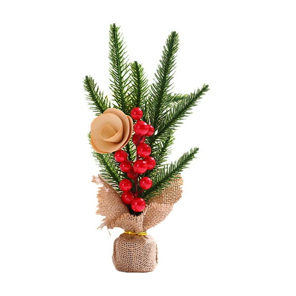 Christmas Decorations Artificial Christmas Trees 9.84inch Mini Flocked Cedar Tree Christmas Tree Ornament,Desktop Christmas Tree Scene Decoration Photography Prop