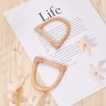 thumbnail image 4 of 2Pcs D-Shaped Rattan Purse Handles Handmade Bag Handbags Purse Decorative Handle Replacement Tool, 4 of 6
