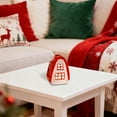 thumbnail image 6 of karymi Christmas Ceramic House Light-Up Decoration 4.80x3.62x3.35in Battery Powered Warm White Glow Holiday Tabletop Display Valentines Day Living Room Decor Valentines Day Gifts for Him, 6 of 6