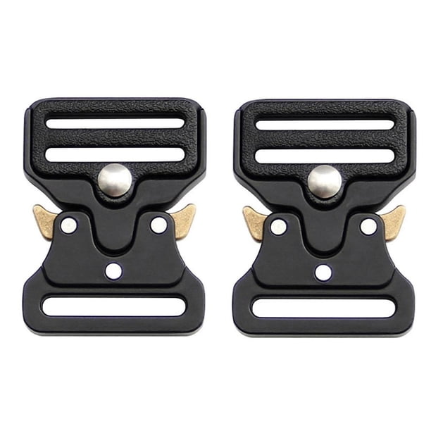 2 paquetes de hebillas tácticas de 33 mm, clips para collar de perro, herrajes, mochila, hebilla de equipaje, cierre de liberación de correa, reemplazo