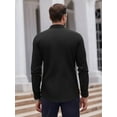 thumbnail image 4 of OALUXE Mens Dress Shirts Formal Long Sleeve Button Down Business Contrast Shirt with Pocket, 4 of 7
