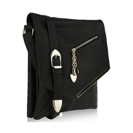 Bag Black Collection - MKF Collection Black Jasmine Cross-Body Shoulder Bag by Mia K. Farrow