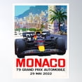 thumbnail image 2 of Monaco Gp 2022 Sergio Perez Poster Wall Art, Modern Wall Decor For Living Room Bedroom, 12x18 UNFRAMED, 2 of 3