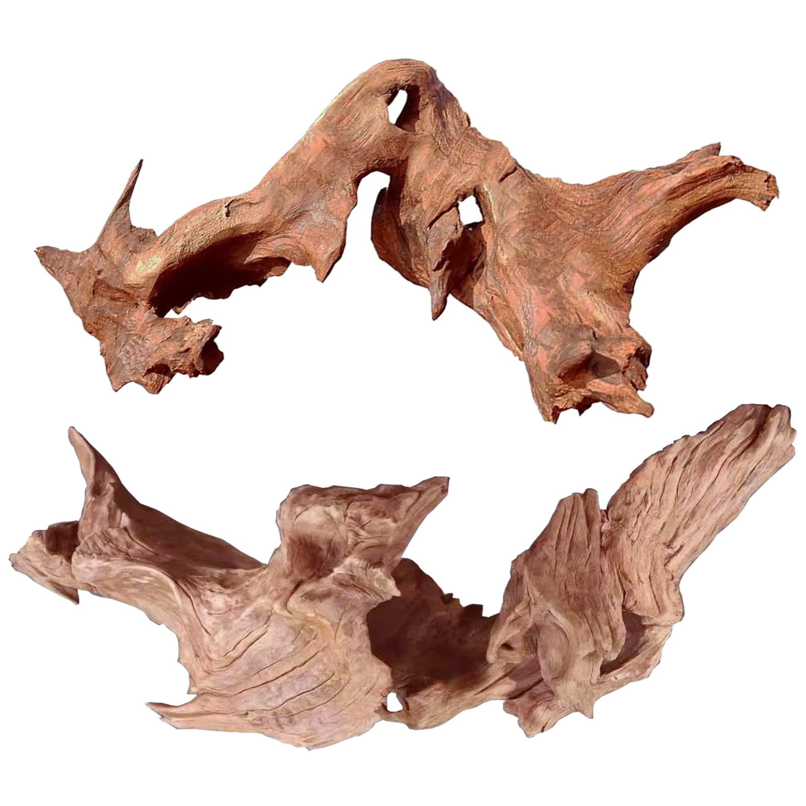 Konexial Natural Large Aquarium Driftwood for Fish Tanks & Reptile Terrariums – Safe Fish Tank Decorations, Unique Twisted Branches 2-Piece 14-18 Inch Low Tannin, Easy to Sink