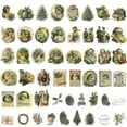 thumbnail image 2 of Wrapables Waterproof Christmas Vinyl Stickers for Water Bottles, Laptop, Phones, Skateboards, Decals for Teens, 86pcs Vintage Xmas, 2 of 6