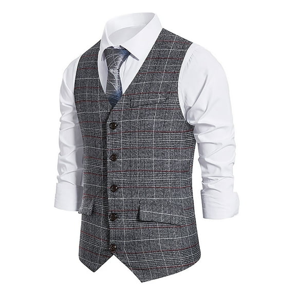 XMMSWDLA Sales Clearance Blousse for Men Four Seasons Casual Suit Vest
