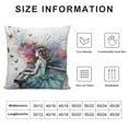 thumbnail image 5 of Creowell  Music Throw Pillow Cushion Cover, Grand Piano Music Musician with Butterflies Ornamental Pianist Swirls Vintage Style, Decorative Square Pillow Case, Green Red, 5 of 5
