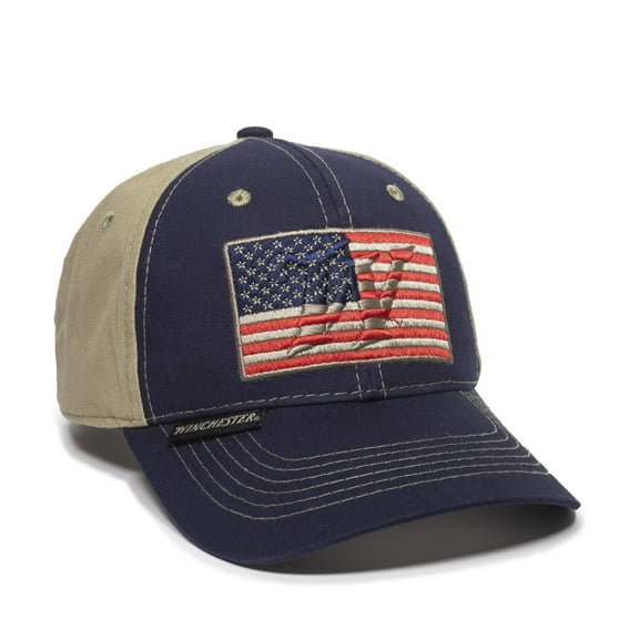 Winchester Mens Flag Patch Hat Navy/Khaki