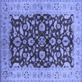 thumbnail image 1 of Ahgly Company Indoor Square Oriental Blue Industrial Area Rugs, 4' Square, 1 of 4