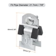 thumbnail image 2 of Uxcell Rubber Cushion Strut Clamp Rigid Steel Pipe Clamp Fit for 7/8" Tube and Pipe, 2 of 5