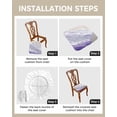 thumbnail image 4 of Purple Summer Beach Chair Seat Covers for Dinning Room 6 Pack, Comfortable Stretch Chair Slipcovers Cushion Protector for Banquet Kitchen Coastal Nautical Ocean Seaside, 4 of 6