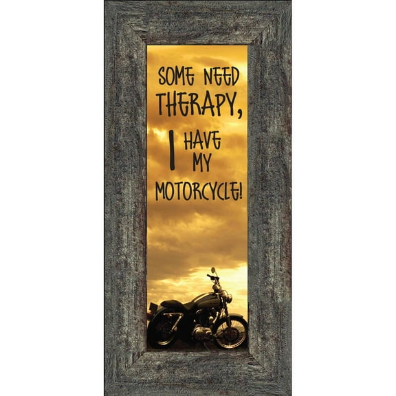 Some Need Therapy, Gifts for Motorcycle Riders, Motorcycle Picture Frame, 6x12 7869