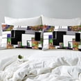 thumbnail image 3 of YST Kids Geometric Fitted Sheet Queen Size,Abstract Galaxy Sequins Bed Sheets， Buffalo Check Grids Bedding Set Soft Breathable Fitted Bed Sheets Modern Fashion Room Decor（No Top Sheet）, 3 of 5