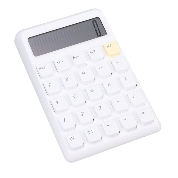 Calculadora Solar De Escritorio, Pantalla De 12 Dígitos De 12 Dígitos Teclas De Prensa Táctil Eficiente En Energía Herramienta De Matemáticas Estándar Portátil