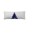 thumbnail image 2 of Navy Blue Christmas Tree Throw Pillow Cover,Xmas Elk Watercolor Painting Rectangle Decorative Pillow Case Protector Soft Cushion Cover Lumbar Pillowcase for Couch Sofa Bedroom Car Decor 20x54 Inch, 2 of 8