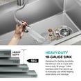 thumbnail image 6 of KRAUS Fairlane 15” Drop In / Top Mount Single Bowl 18-Gauge Stainless Steel Kitchen Bar Sink, 6 of 7