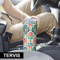 thumbnail image 6 of Pioneer Flower Floral Print Pattern 20oz Skinny Tumbler with Straw & Lid, Double Wall Vacuum Insulated Cup, Leak-Proof, Cup Holder Friendly, Hot 6H Cold 12H, 6 of 6
