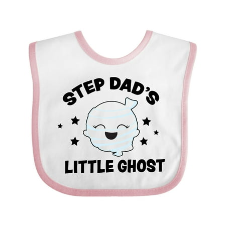 

Inktastic Cute Step Dad s Little Ghost with Stars Gift Baby Girl Bib