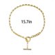 thumbnail image 2 of Paper Clip Choker Necklace Silver Necklace Chain T-O Necklaces Jewelry for Women and Teen Girl, 135, 2 of 4