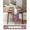 thumbnail image 6 of Table Runner Dresser Scarf 14 x 72 Inch American Flag Bottle Red Blue Patriotic Flowers Table Runners Non-Slip Heat Kitchen Dining Table Decor for Indoor Outdoor Home Party Decoration, 6 of 7