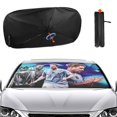 thumbnail image 1 of Kevin De Bruyne-theme Car Sun Umbrella Windshield Sun Shade | Foldable Front Window Sunshade | UV Protection Heat Insulation 133x73cm, 1 of 6