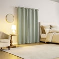 thumbnail image 2 of Sun Zero Tula Crosshatch 100% Blackout Grommet Curtain Panel, 40"W x 84"L, Sage Green, 2 of 10