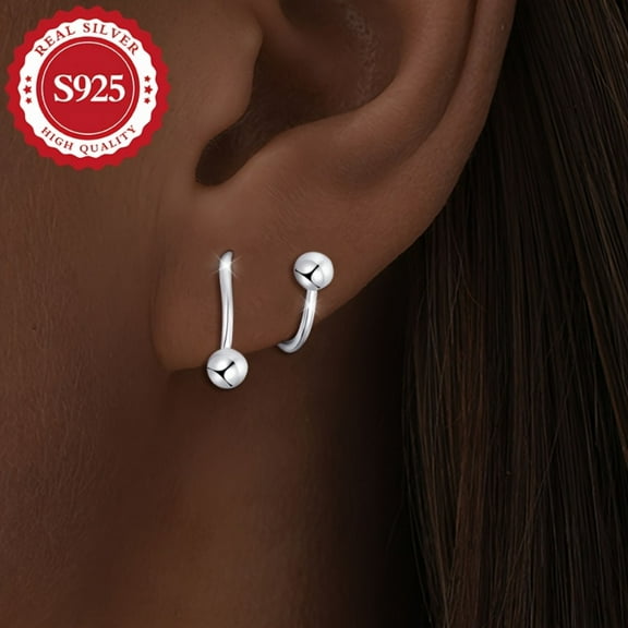 ATJIA 925 Sterling Silver Helix Earrings 18g Twist Helix Piercing Jewelry Heart Star Cartilage Earrings for Women Men Gift