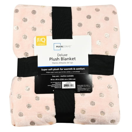 - Mainstays Deluxe Plush Blanket Daylily Pink