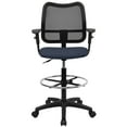 thumbnail image 5 of Flash Furniture Elaine Mid-Back Navy Blue Mesh Drafting Chair with Adjustable Arms, 5 of 5