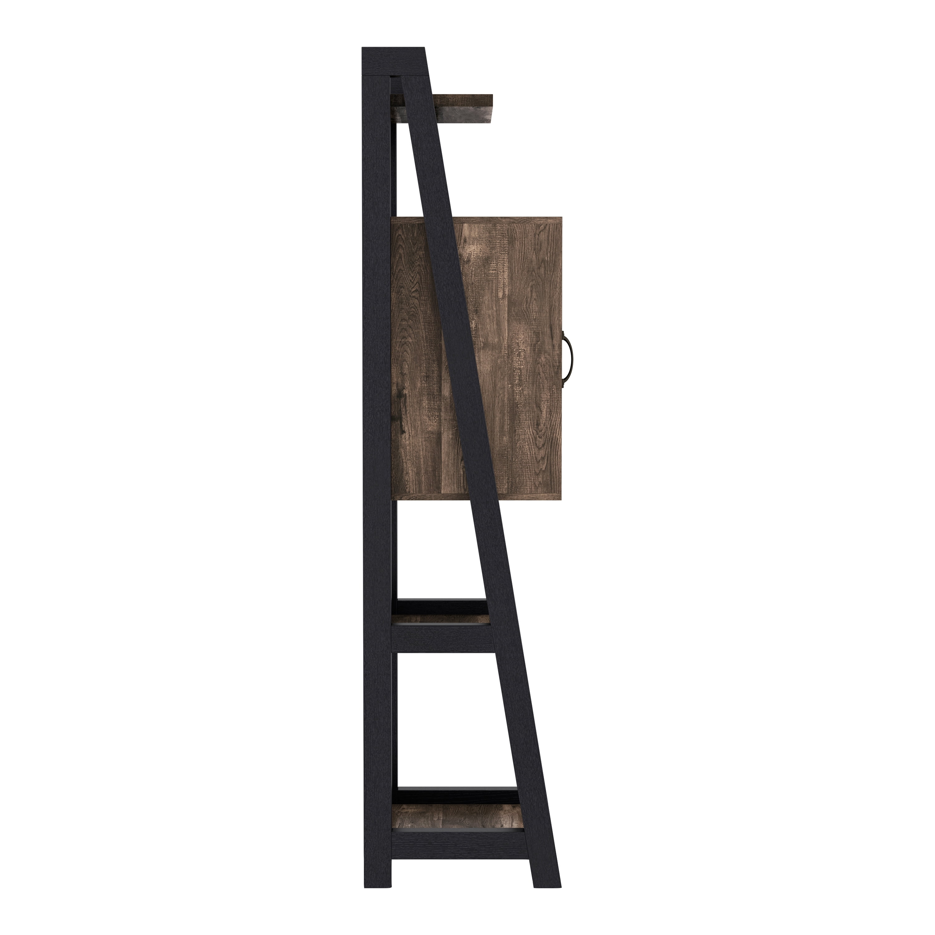 Furniture of America Zala Adjustable Shelf Wood Reclaimed Oak Tower Cabinet
