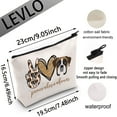 thumbnail image 2 of LEVLO Boxer Dog Cosmetic Make up Bag Dog Owner Gift Peace Love Boxer Makeup Zipper Pouch Bag Boxer Dog Lover Gift For Women Girls, 2 of 6