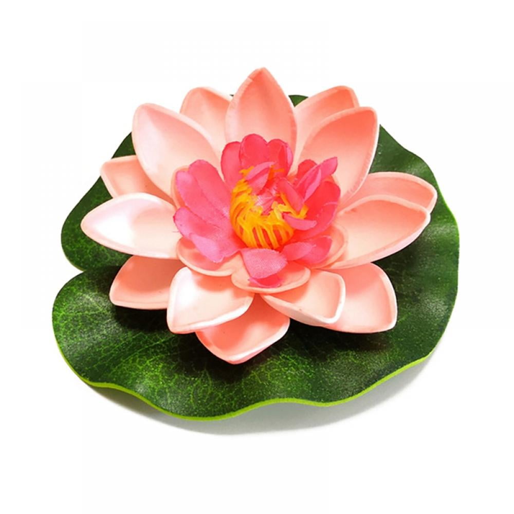 Vibrant Color Pink Ivory Orange Crimson Perfect for Home Garden Patio Pond Aquarium Swimming Pool Wedding Party Decor Realistic Water Lily Pads Pool Floating Lights 