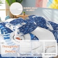 thumbnail image 2 of Christmas Blue Snowman Comforter Set California King Size, Xmas Balls Snowflake Soft Bedding Set for Man Woman, 4 Pieces Duvet Cover Set with Fitted Sheet, 2 Pillowcases, 2 of 9