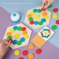 thumbnail image 2 of ChicYu Wooden Kids Intellectual Two Player Hexagon Thinking Puzzle Toy Parent Child Interactive Tabletop Enhancing Logical Thinking and Cooperation Skills, 2 of 6