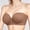 A1_Coffee, variant on Front Closure Strapless Underwire Bra Comfort Support Bralette Push Up Seamless Underwire Padded Balconette Plus Size Convertible Bra Full Coverage Tube Top Non-Slip Bandeau Bra Beige L