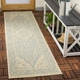 thumbnail image 4 of SAFAVIEH Beach House Stanice Medallion Indoor/Outdoor Area Rug, Aqua/Cream, 3' x 5', 4 of 11